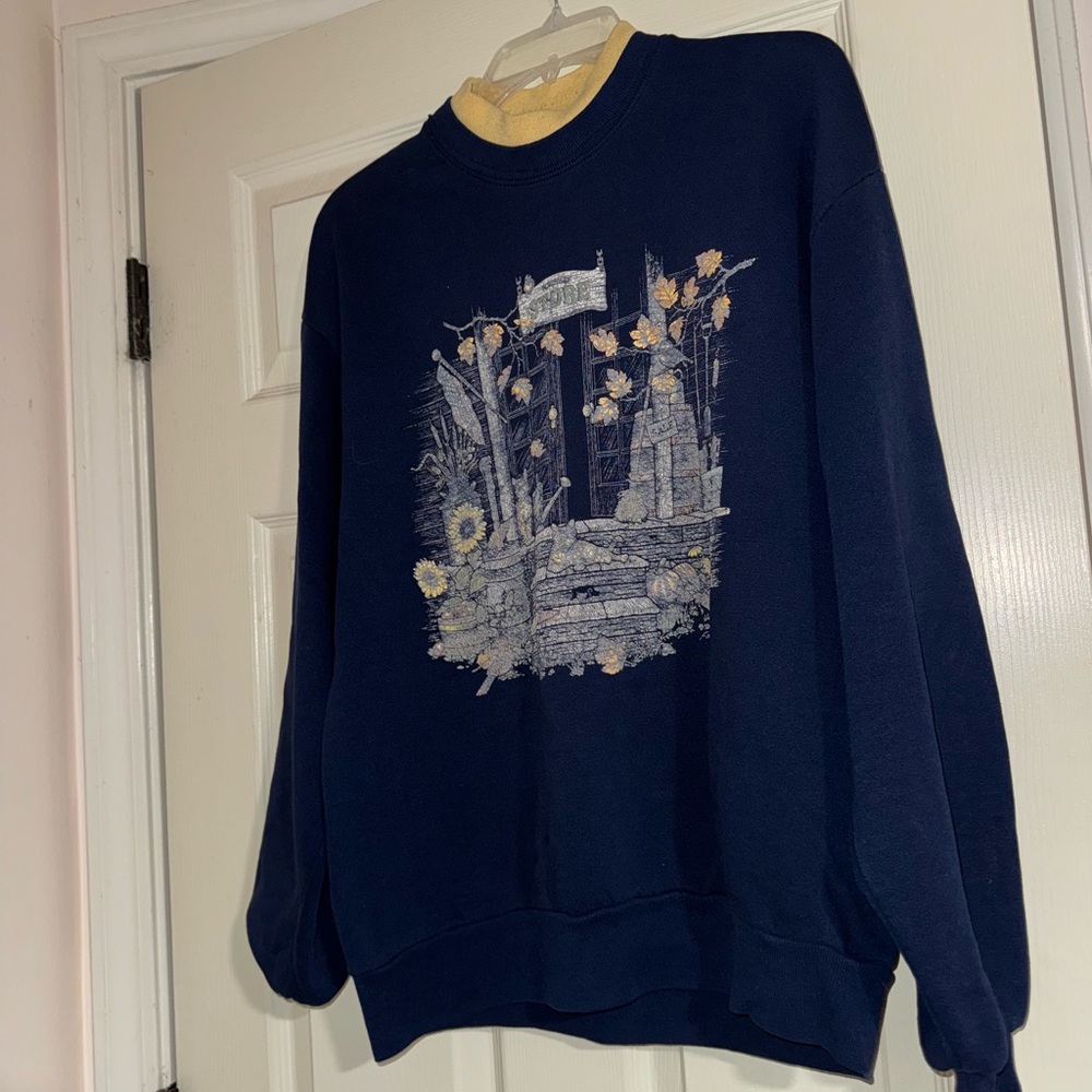 Navy Blue Graphic Women’s Sweater